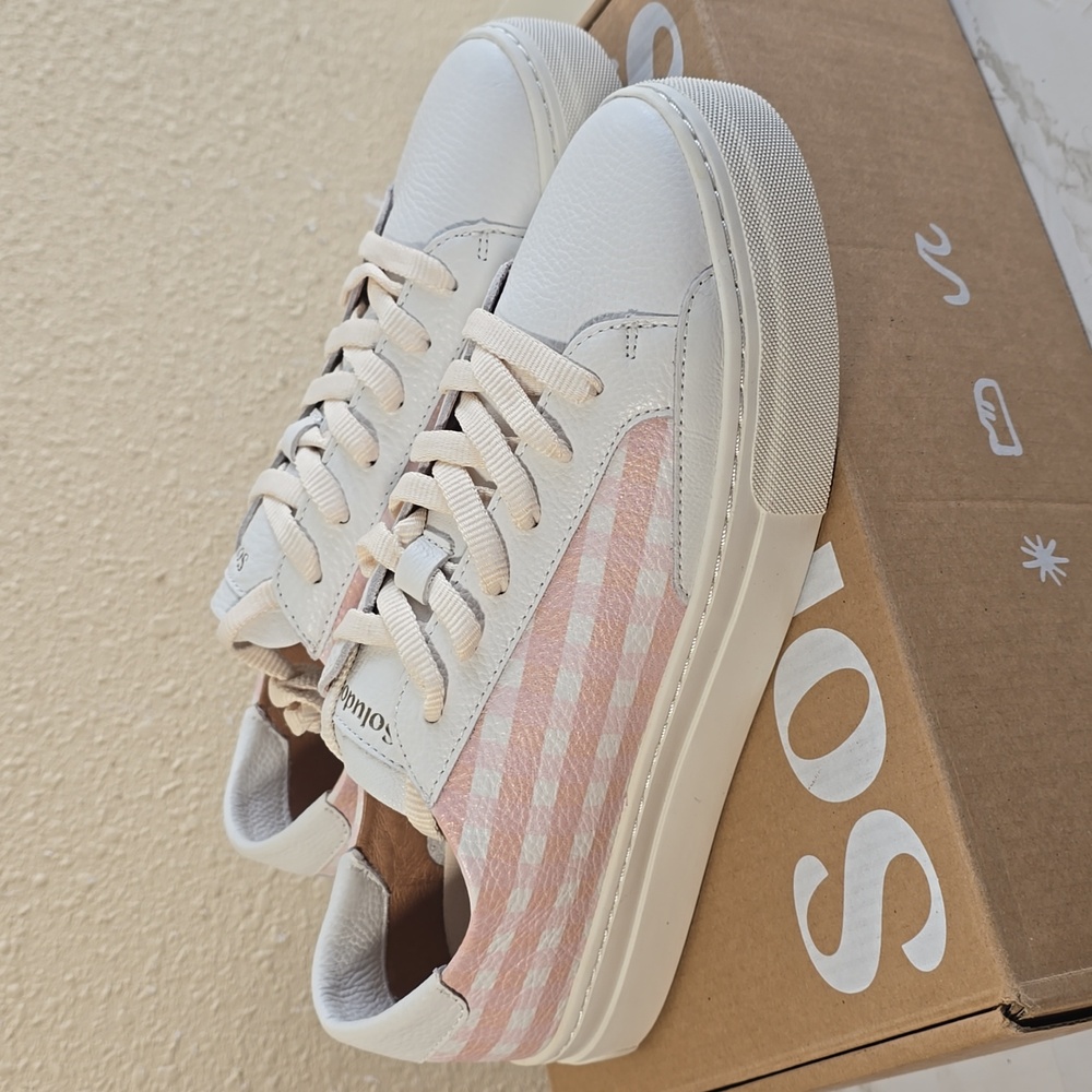 Soludos Pink and White Women's Sneakers